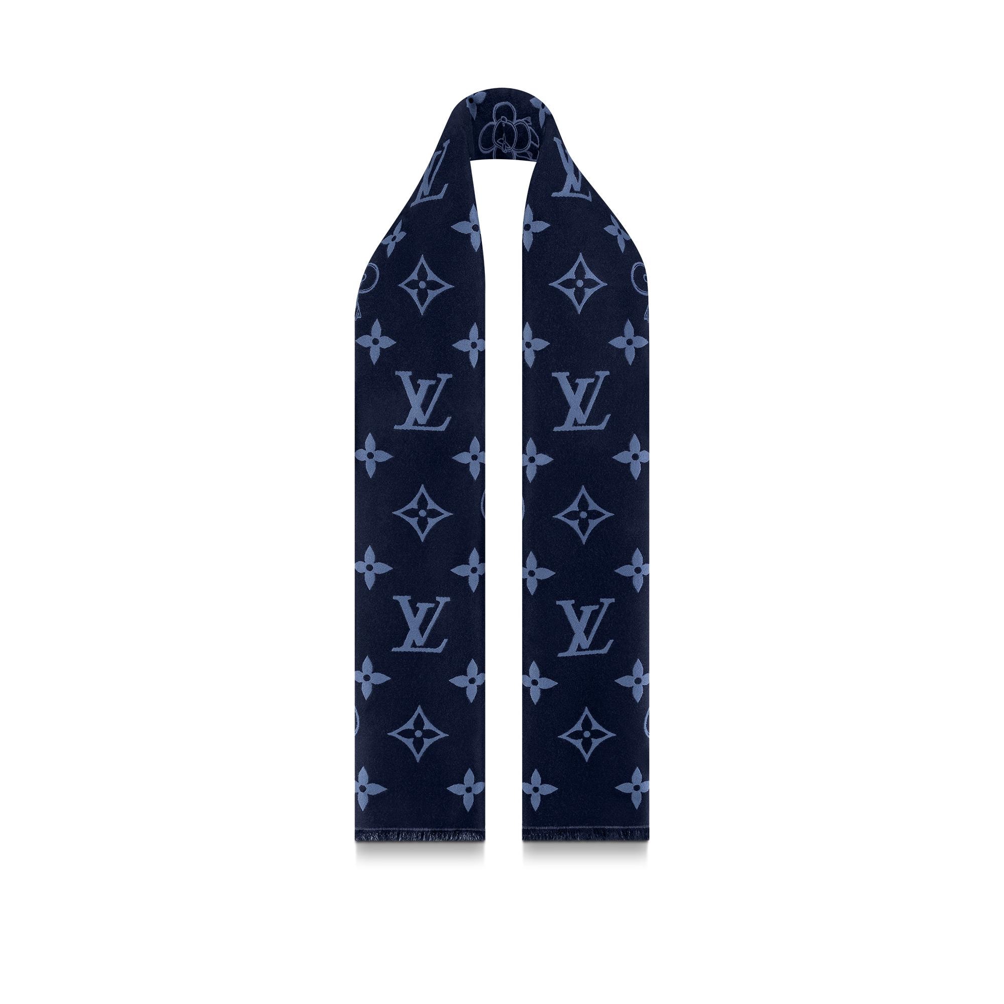 LOUIS VUITTON マフラー ネイビーモノグラム　ヴィヴィエンヌ Monogram Vivienne Scarf S00 - Men - Accessories | LOUIS VUITTON ®